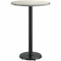 Lancaster Table & Seating LT 30 Round Reversible White/Slate Gray Bar Height Table Kit - 18'' Plate 349G30RS18RB